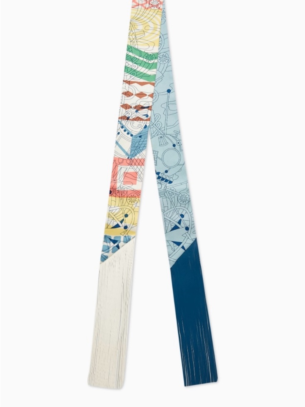 ☀️Hermes. Twilly Fringe Scarf Multicolored/ Summer Vacation Festival Everyday